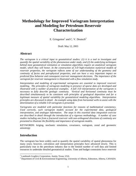 (PDF) 3D variogram interpretation and modeling - - DOKUMEN.TIPS