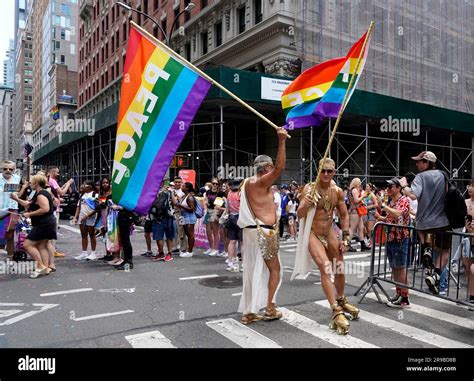 New York, New York, USA. 25th June, 2023. The 2023 NY Pride Parade, held along Fifth Avenue in ...