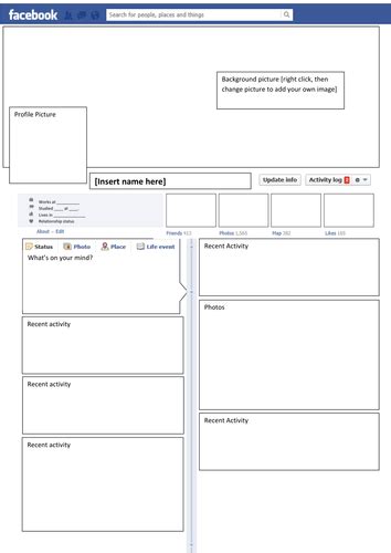 Facebook Template - Timeline version | Teaching Resources