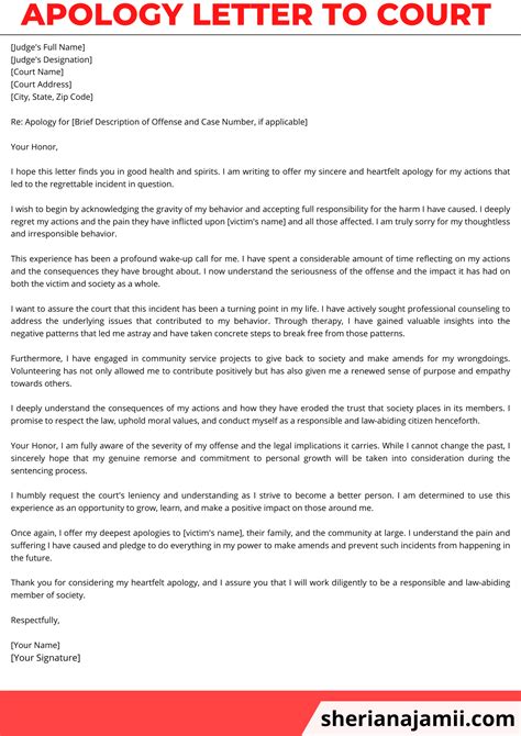 Court Apology Letter Examples - prntbl.concejomunicipaldechinu.gov.co