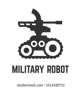 Military Robot Icon Army Tracked Autonomous Stock Vector (Royalty Free ...