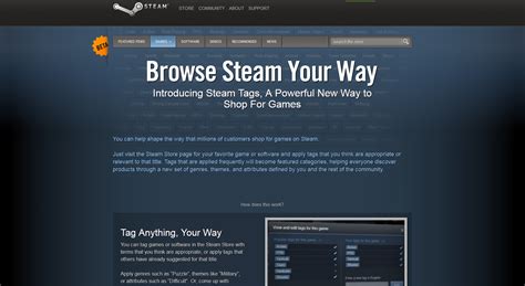 Steam introduces tagging system for games and software - GameSpot