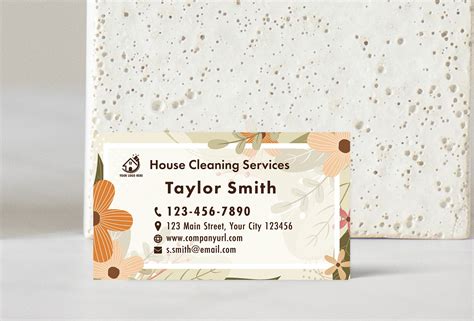 Cleaning Service Business Card Template Editable Printable - Etsy