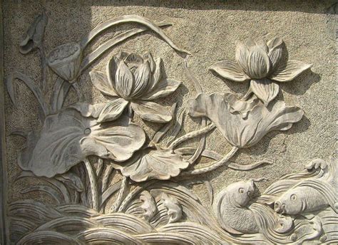 Relief Flower Sculptures Wall Decoration Photo, Detailed about Relief Flower Sculptures Wall ...
