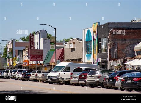 March, 2017, Houston, TX: the historic Houston heights shopping ...