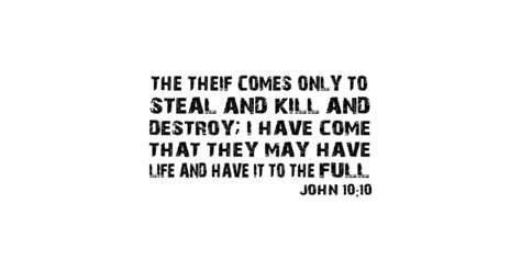 John 10:10 Bible Verse Typographic Design - Bible Verse - Posters and Art Prints | TeePublic