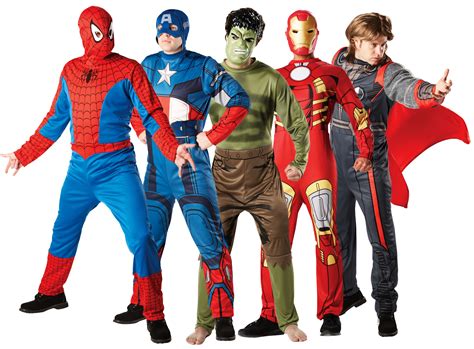 Superhero Avengers Fancy Dress Mens Superhero Marvel Comic Book Adult ...