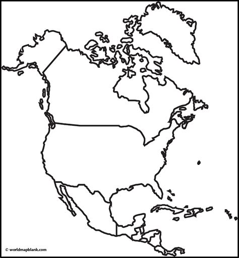Map Of North America Blank Printable - Get Latest Map Update