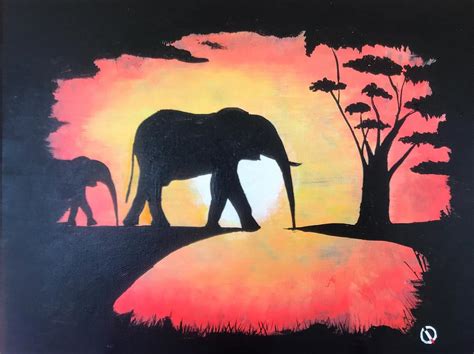 Elephant Sunset Painting by Harry Batten - Fine Art America