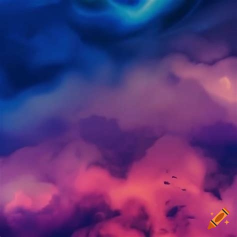 Abstract blend of colorful clouds