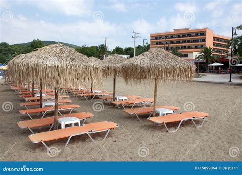 Pink Hotel and Private Beach Stock Photo - Image of ultra, chair: 15099064