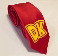 DK Red Necktie Donkey Kong Adult Neck Tie Costume Cosplay Gamer Video Game Gift | eBay