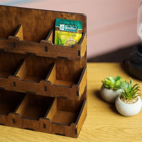 Wooden Tea Bag Organizer Tea Organizer Shelf Wood Tea - Etsy