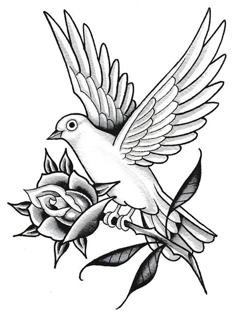 Dove Drawing Tattoo