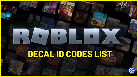 Roblox Decals Codes & Image ID List (September 2023)