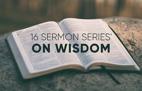 16 Sermon Series' on Wisdom – Church Sermon Series Ideas