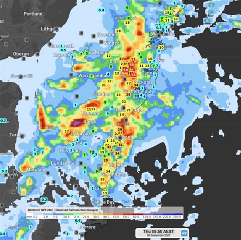 Severe thunderstorms hitting eastern Australia