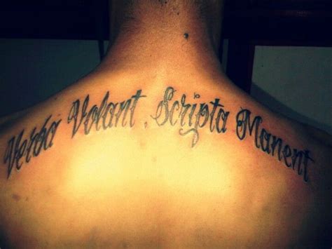 Verba volant, scripta manent.. | Tattoos, Tattoo quotes, Quotes