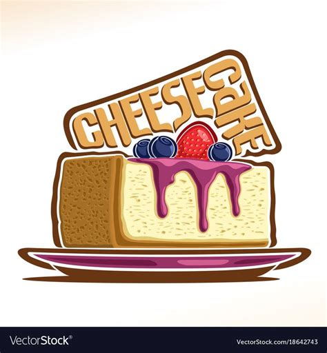 Logo for cheesecake Royalty Free Vector Image - VectorStock | Cake, Cheesecake, New york cheesecake