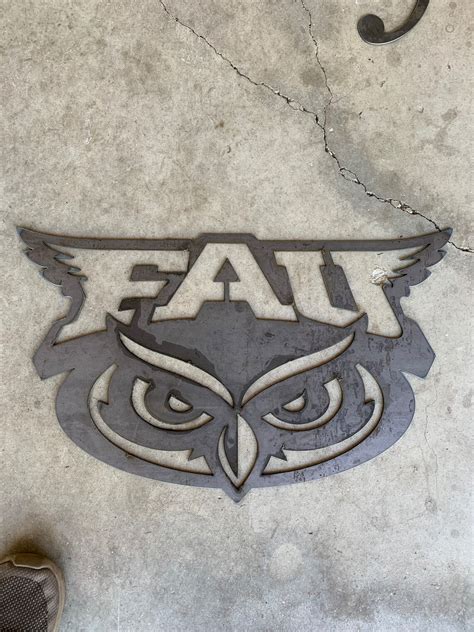 Metal FAU Owl Head Sign | Etsy