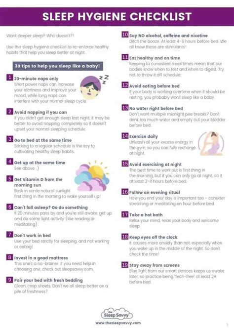 30 Tips to Better ZZZs: FREE Sleep Hygiene PDF Handout Here! | Better ...