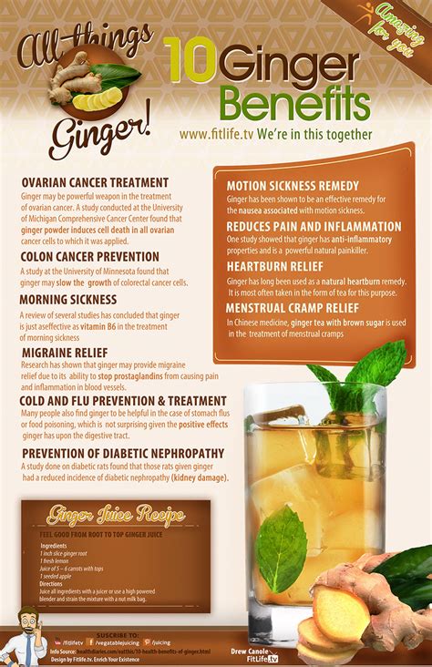 10 Amazing Benefits Of Ginger Infographic