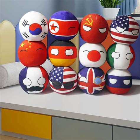 Plush Toys, Cute Country Ball Plushies Doll Throw Pillow, Stuffed Toys Funny Anime Cosplay ...