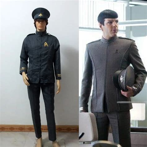 Custom Made Star Trek Spock cosplay Costume with hat Uniform Suit ...