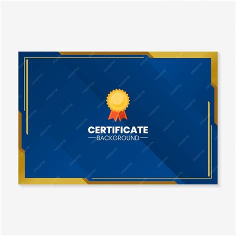 Premium Vector | Certificate background design template with a combination of blue and gold colors