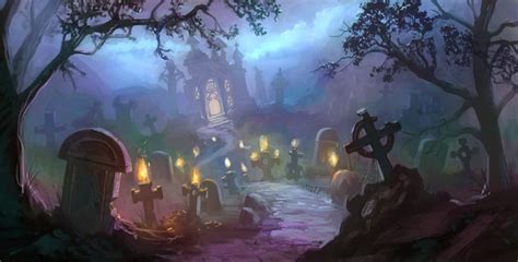 The Cemetery | Dark fantasy art, Anime background, Halloween photography