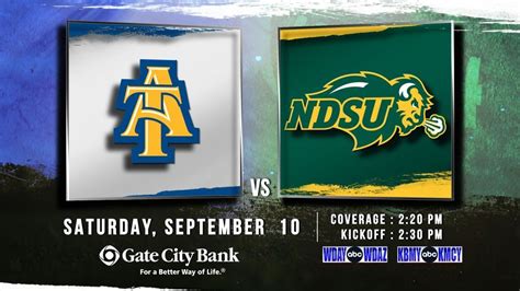 NDSU Football: Bison vs. North Carolina A&T Aggies LIVE on WDAY/WDAZ ...