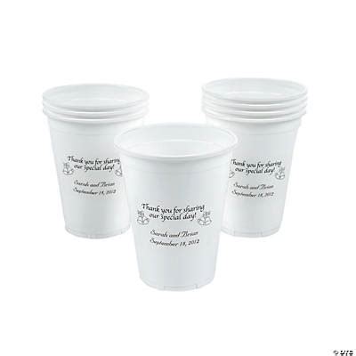 Personalized Disposable Wedding Cups