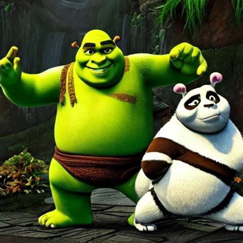 shrek as kung fu panda | Stable Diffusion