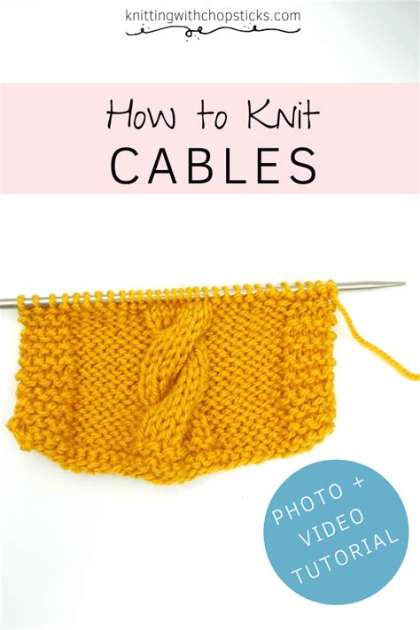 How to Knit Cables for Beginners? | Knitting with Chopsticks | Cable ...