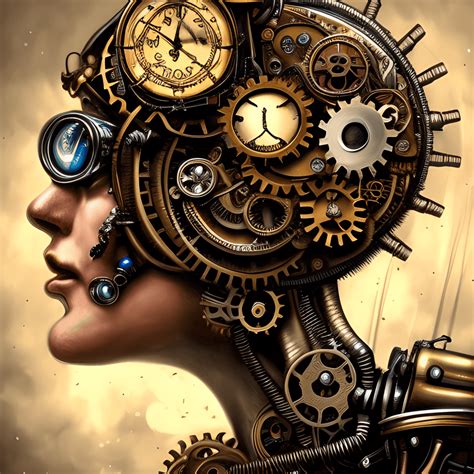 Steampunk Mechanical Brains Fine Art Fantasy Close Up Storybook ...