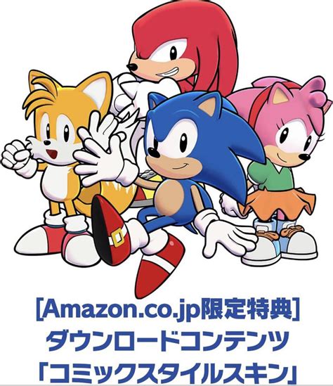 The first look at the cell-shaded Comics skins for Sonic, Knuckles, Tails, and Amy in Sonic ...