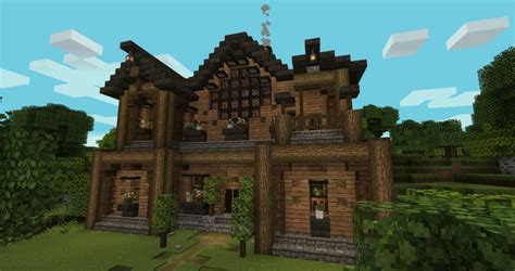 Simple Dark Oak Wood House Minecraft - Pixel Art Grid Gallery