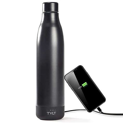 TYLT Insulated Water Bottle with Portable Power Bank | Gadgetsin