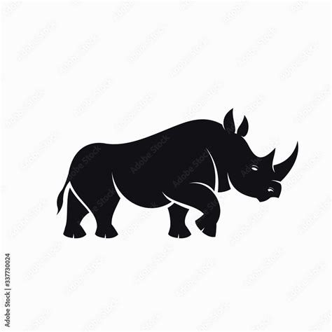 Rhino Vector Illustration Stock Vector | Adobe Stock