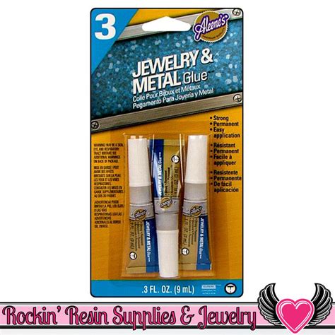 Aleene's JEWELRY & METAL GLUE 3 Tubes 0.1 oz each | Rockin Resin