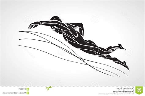 Swimmer Silhouette Vector at Vectorified.com | Collection of Swimmer ...