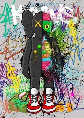 'Graffiti kaws' Poster, picture, metal print, paint by Biopic Studio | Displate | Imagenes ...