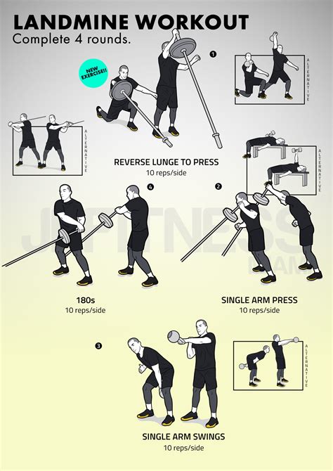 Landmine & Kettlebell Workout - JLFITNESSMIAMI- Easy to Follow Visual ...