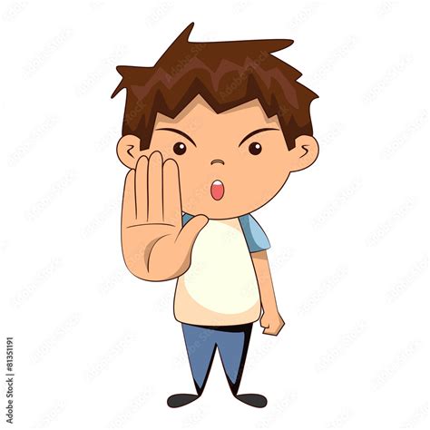 Child hand stop gesture Stock Vector | Adobe Stock