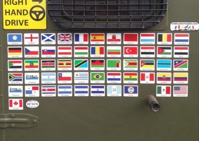 free delivery worldwide the daily low price SET OF 2 COUNTRY FLAG VINYL CAR STICKERS . 1 3/8 X 2 ...