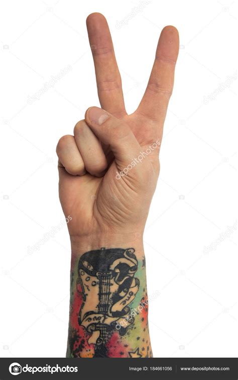 Peace Sign Hand Symbol Tattoo