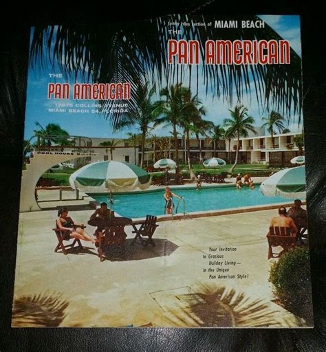 Vintage 1961 Pan American Hotel Brochure Miami Beach | #1813210905