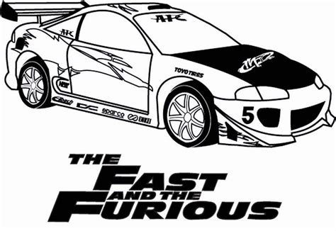 Fast and Furious Eclipse | Fast and furious, Cars coloring pages, Race ...