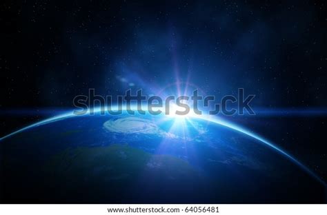 Planet Earth Sunrise Space Stock Photo (Edit Now) 64056481