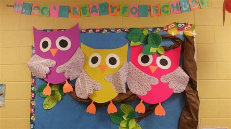 Awesome owl bulletin board. Preschool welcome | Owl bulletin boards ...